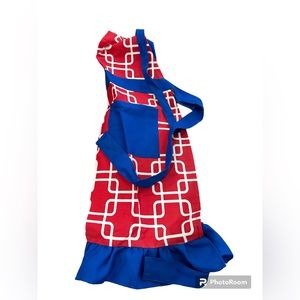 NWT Americana Red White Blue‎ Ruffle Apron 4th of July